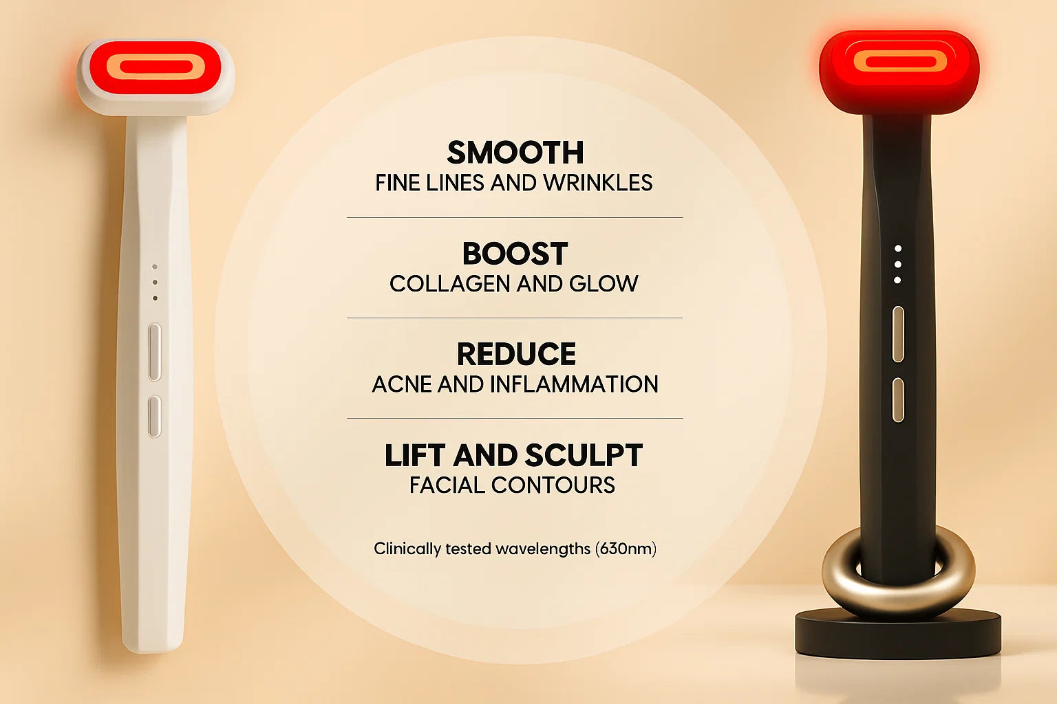 Lumaura Glow Wand - Red Light + Microcurrent Anti-Aging Device