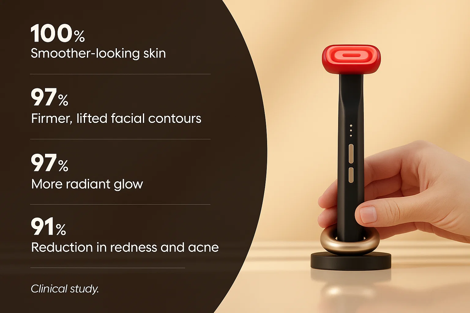 Lumaura Glow Wand - Red Light + Microcurrent Anti-Aging Device